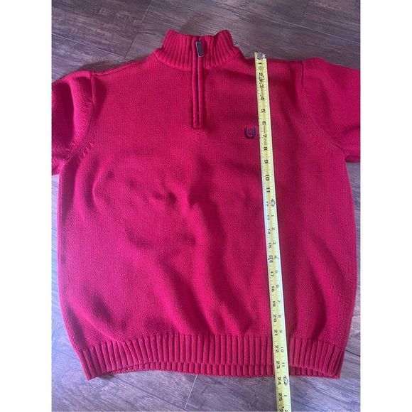 Chaps Red Half Zip Pullover Sweater - Picture 12 of 13